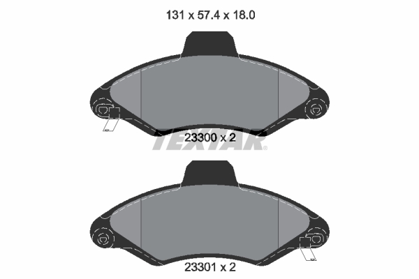 Brake Pad Set, disc brake - 2330002 TEXTAR