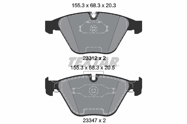 Brake Pad Set, disc brake - 2331207 TEXTAR