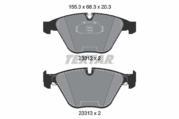 Brake Pad Set, disc brake - 2331211 TEXTAR