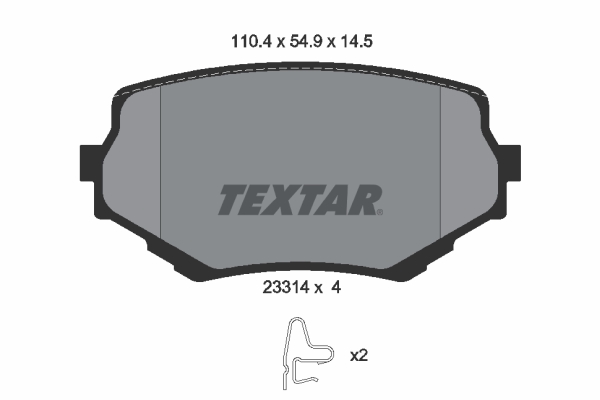 Bremsbelagsatz, Scheibenbremse - 2331401 TEXTAR