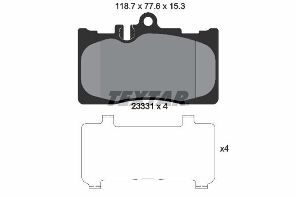 Brake Pad Set, disc brake - 2333102 TEXTAR