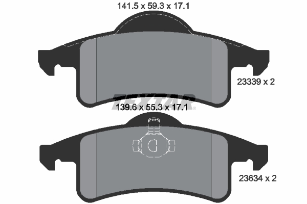 Brake Pad Set, disc brake - 2333901 TEXTAR