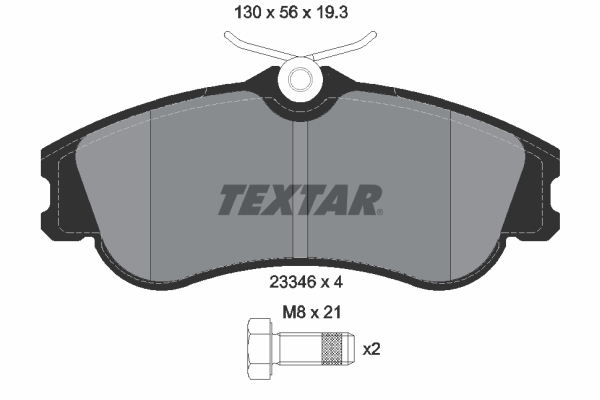 Brake Pad Set, disc brake - 2334602 TEXTAR