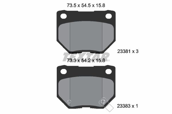 Brake Pad Set, disc brake - 2338102 TEXTAR