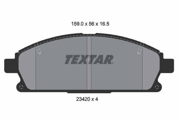 Brake Pad Set, disc brake - 2342004 TEXTAR