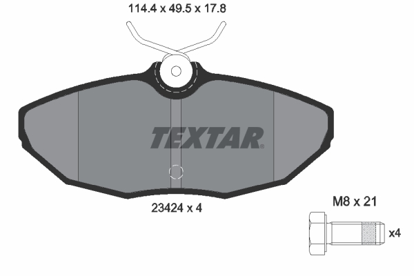 Brake Pad Set, disc brake - 2342401 TEXTAR