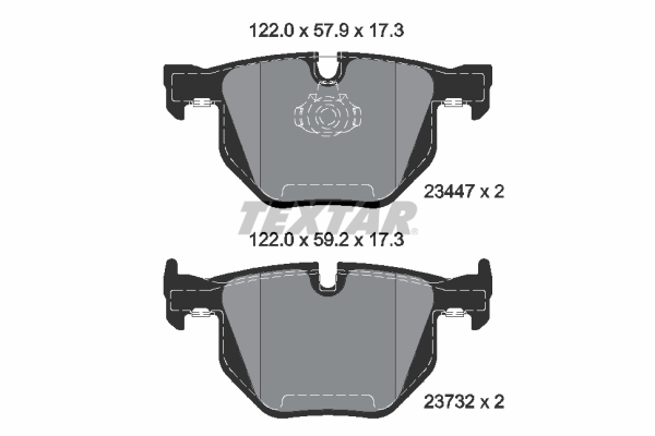 Brake Pad Set, disc brake - 2344704 TEXTAR