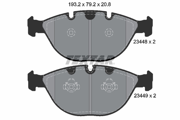 Brake Pad Set, disc brake - 2344801 TEXTAR
