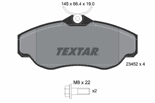Brake Pad Set, disc brake - 2345201 TEXTAR
