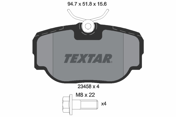 Kit pastiglie freno, Freno a disco - 2345801 TEXTAR