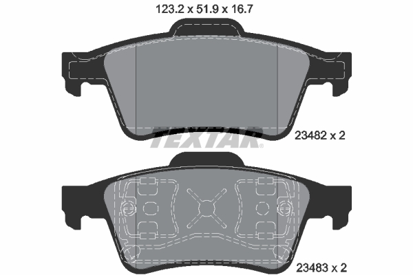 Kit pastiglie freno, Freno a disco - 2348202 TEXTAR