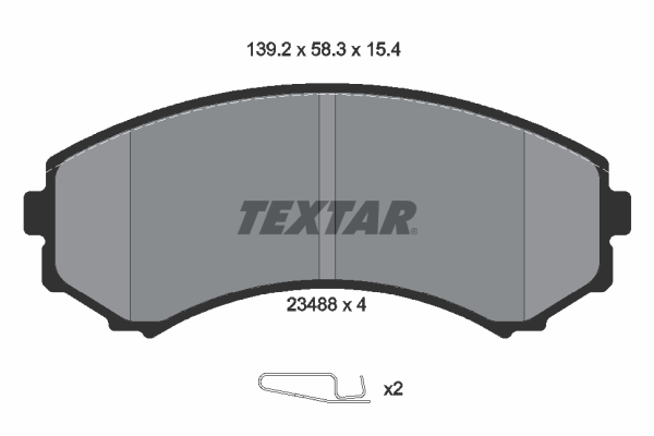 Brake Pad Set, disc brake - 2348801 TEXTAR
