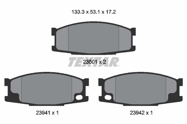 Bremsbelagsatz, Scheibenbremse - 2350101 TEXTAR