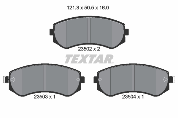 Brake Pad Set, disc brake - 2350201 TEXTAR