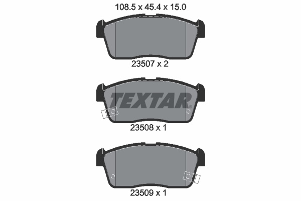 Brake Pad Set, disc brake - 2350701 TEXTAR