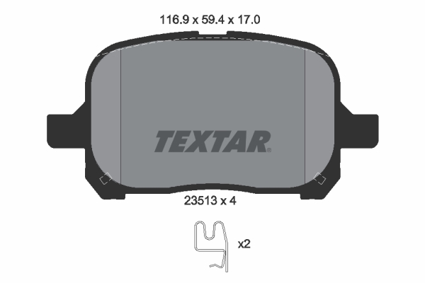 Kit pastiglie freno, Freno a disco - 2351302 TEXTAR