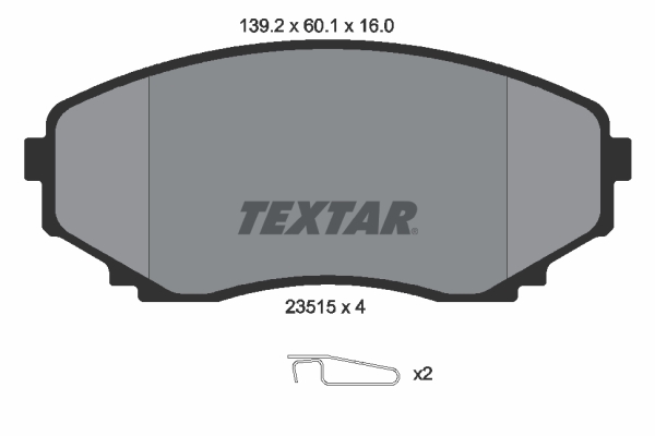 Brake Pad Set, disc brake - 2351501 TEXTAR