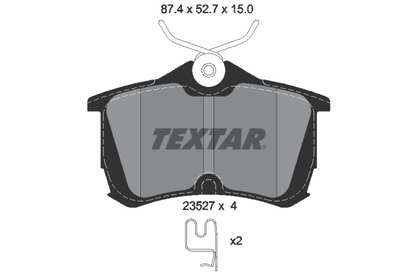 Kit pastiglie freno, Freno a disco - 2352701 TEXTAR
