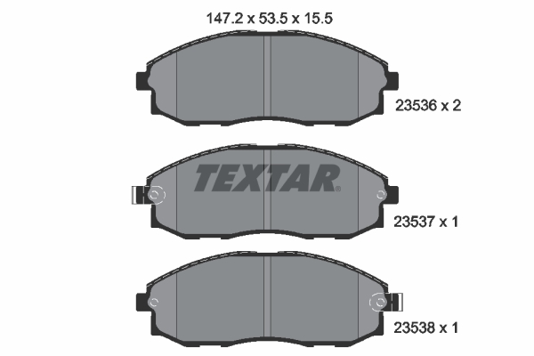 Brake Pad Set, disc brake - 2353601 TEXTAR