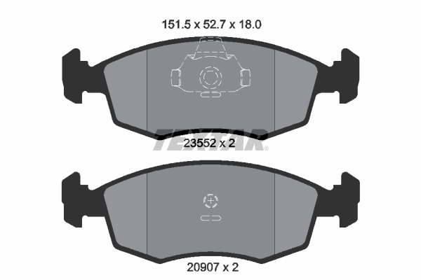 Bremsbelagsatz, Scheibenbremse - 2355202 TEXTAR