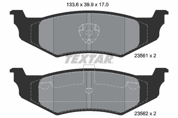 Brake Pad Set, disc brake - 2356102 TEXTAR