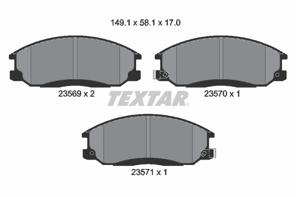 Kit pastiglie freno, Freno a disco - 2356901 TEXTAR