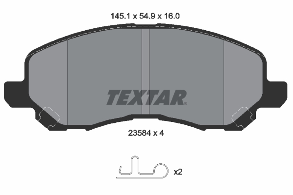 Brake Pad Set, disc brake - 2358401 TEXTAR