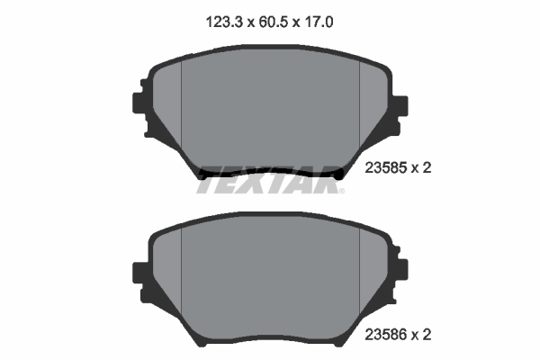 Brake Pad Set, disc brake - 2358501 TEXTAR
