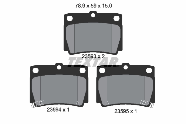 Brake Pad Set, disc brake - 2359301 TEXTAR