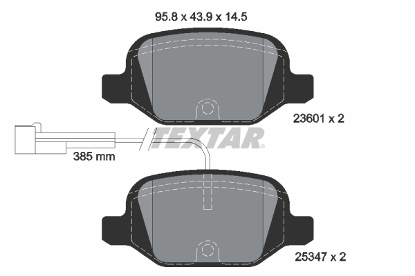 Brake Pad Set, disc brake - 2360104 TEXTAR