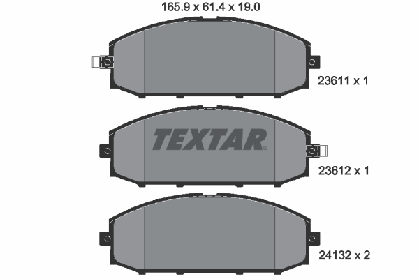 Brake Pad Set, disc brake - 2361101 TEXTAR