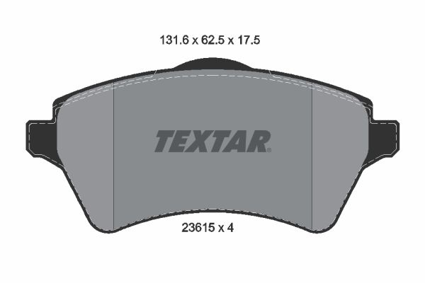 Brake Pad Set, disc brake - 2361501 TEXTAR