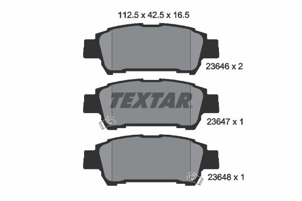 Brake Pad Set, disc brake - 2364601 TEXTAR