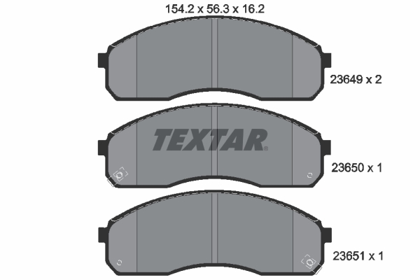 Brake Pad Set, disc brake - 2364901 TEXTAR
