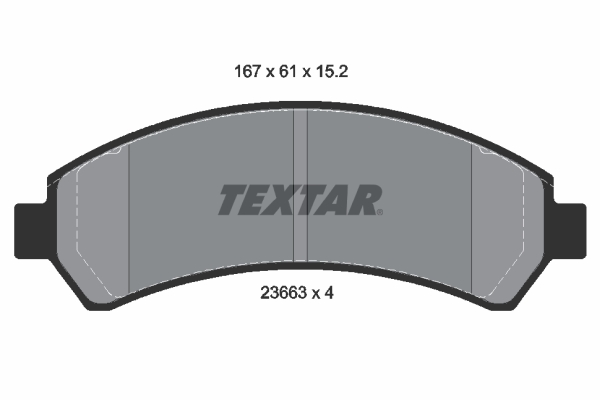 Brake Pad Set, disc brake - 2366301 TEXTAR