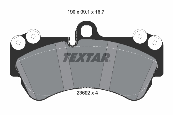 Brake Pad Set, disc brake - 2369202 TEXTAR