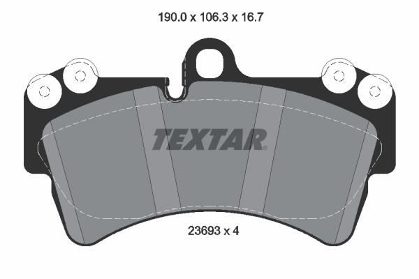 Brake Pad Set, disc brake - 2369302 TEXTAR