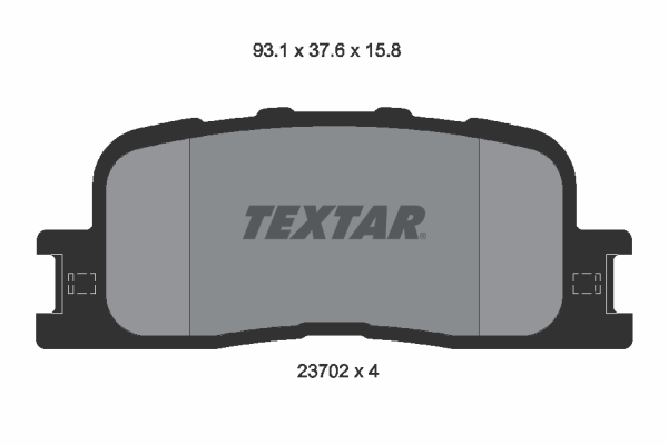 Kit pastiglie freno, Freno a disco - 2370201 TEXTAR