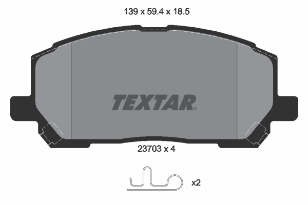 Kit pastiglie freno, Freno a disco - 2370301 TEXTAR