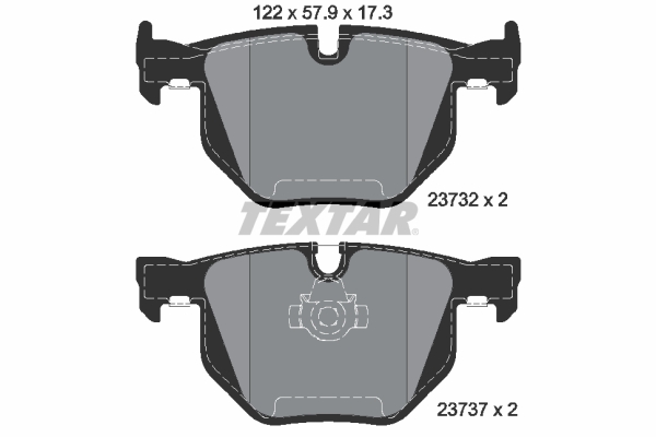 Brake Pad Set, disc brake - 2373201 TEXTAR