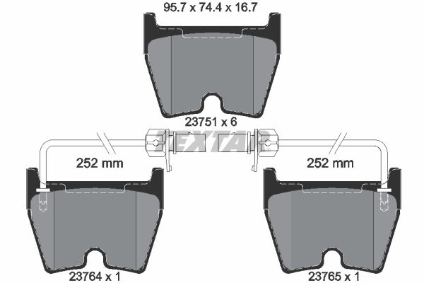 Brake Pad Set, disc brake - 2375101 TEXTAR