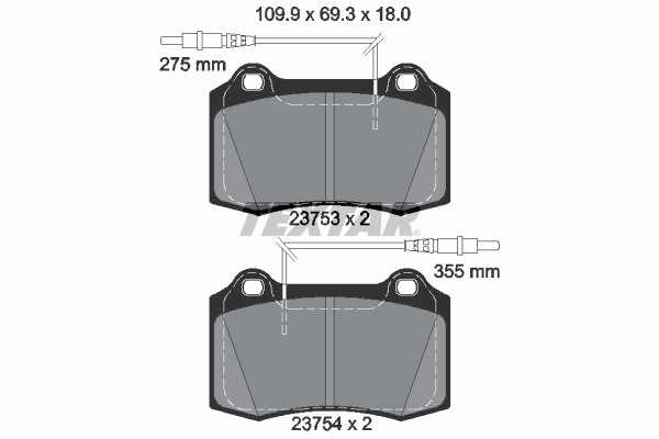 Brake Pad Set, disc brake - 2375301 TEXTAR