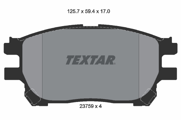 Brake Pad Set, disc brake - 2375901 TEXTAR