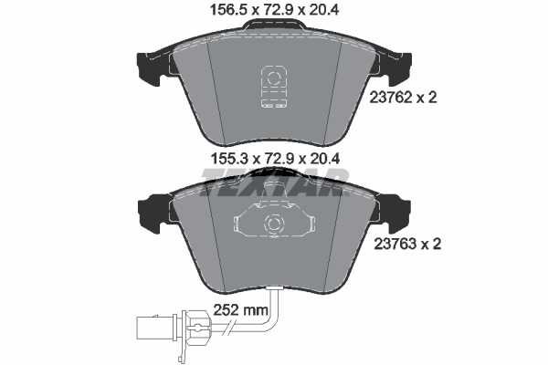 Brake Pad Set, disc brake - 2376201 TEXTAR