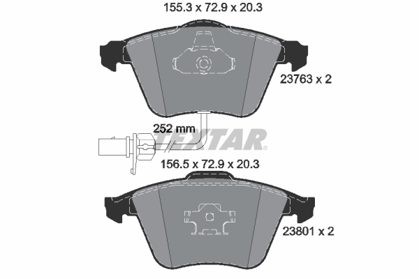 Brake Pad Set, disc brake - 2376302 TEXTAR