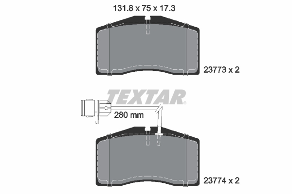 Brake Pad Set, disc brake - 2377301 TEXTAR