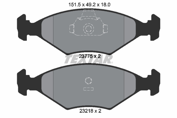 Brake Pad Set, disc brake - 2377501 TEXTAR