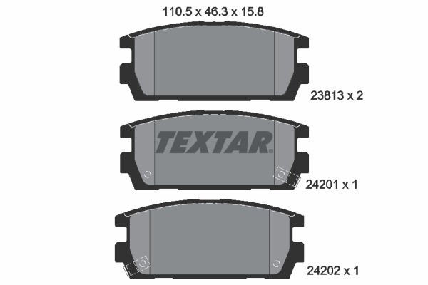 Brake Pad Set, disc brake - 2381301 TEXTAR