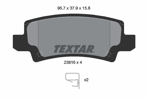 Kit pastiglie freno, Freno a disco - 2381601 TEXTAR