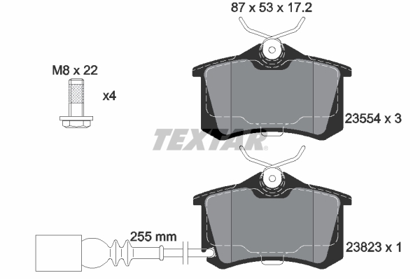 Brake Pad Set, disc brake - 2382301 TEXTAR